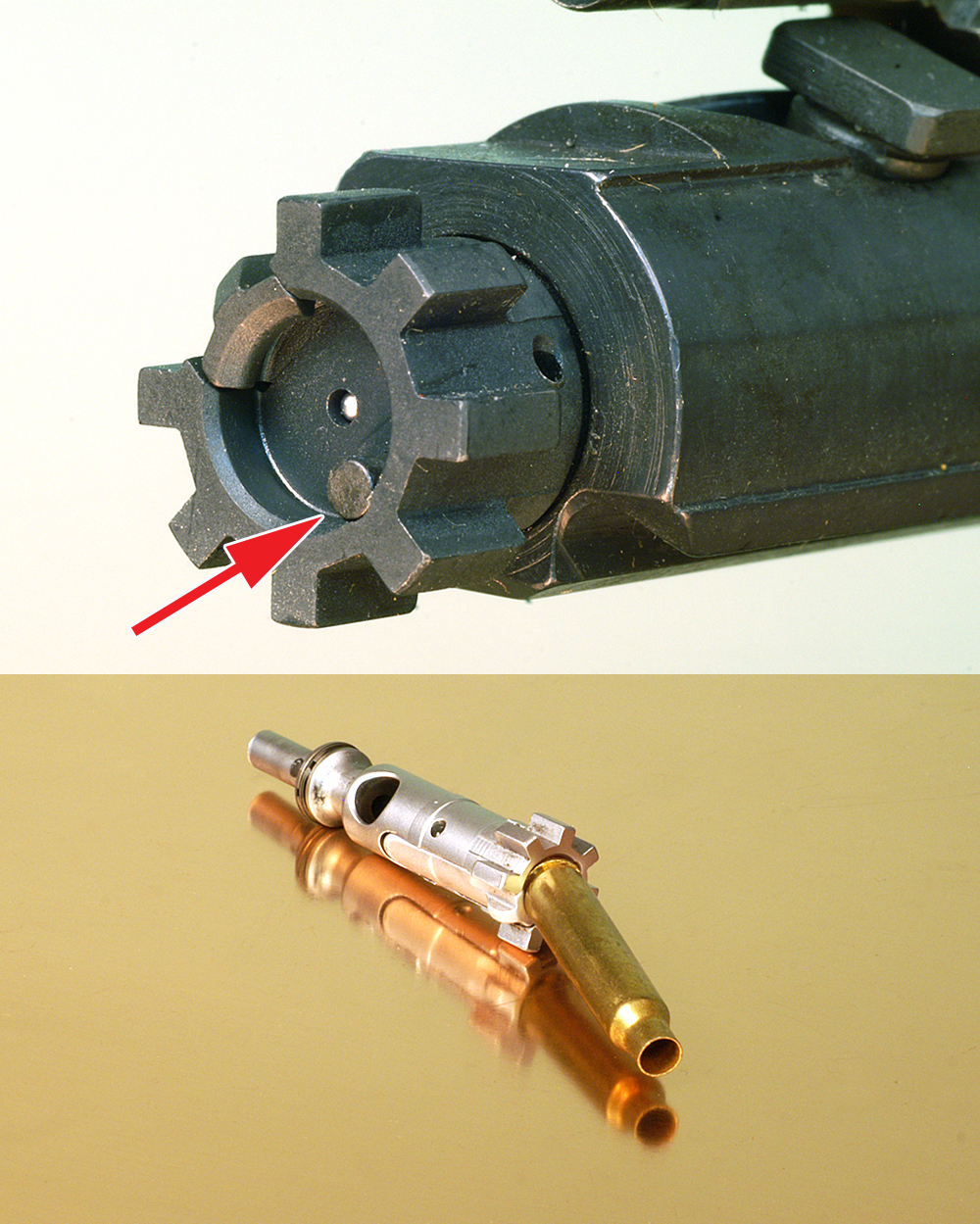 Ejector Detail in Bolt and Ejector Case Leverage