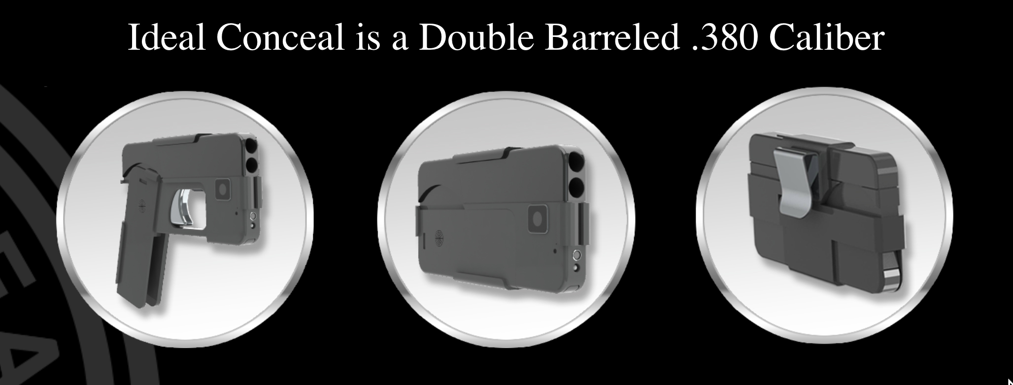 IdealConceal.com's cellphone look-a-like transforms into a double-barreled .380 caliber firearm.