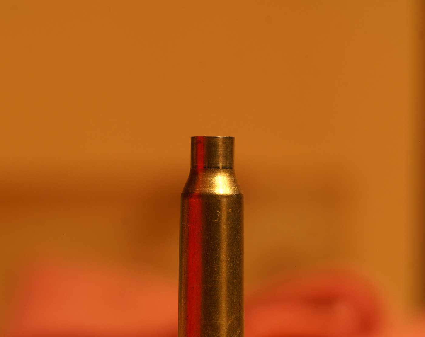 Neck of the case of a rifle shell