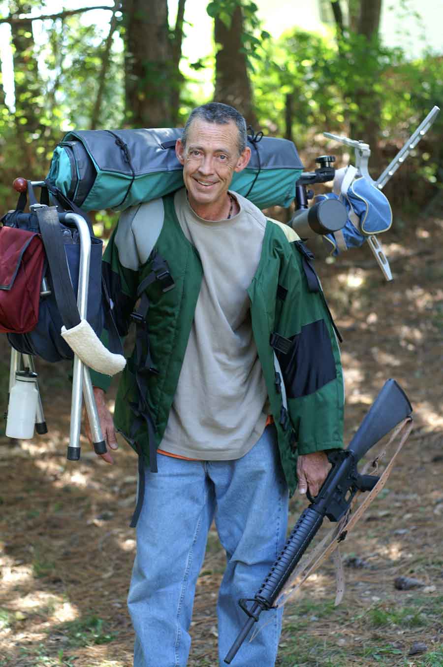 Glen Zediker with ar-15 and shooting mat