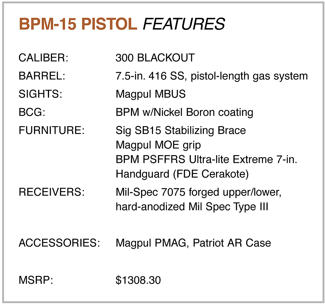 BPM pistol specs