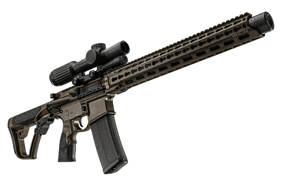 The DDM4ISR features a pistol-length gas system and comes standard with an MFR XL 15.0 modular handguard. A Mil Spec + Cerakote finish protects the rifle from the elements.  