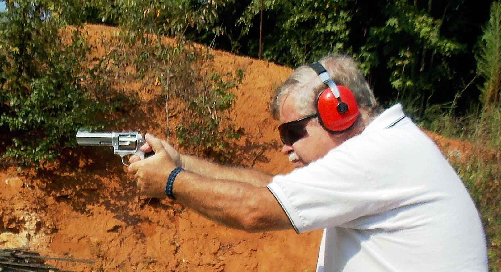 Bob Campbell Shooting Ruger SP 101 left side