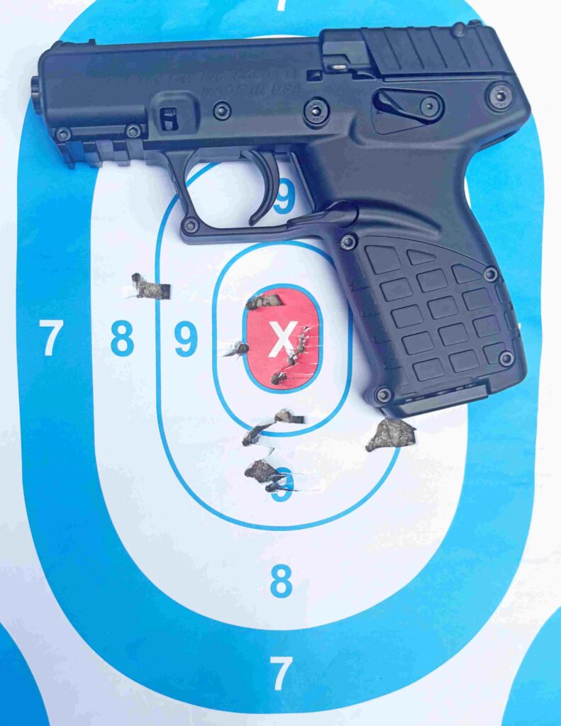 Photo of Keltec P17 and Uppercut ammo range results