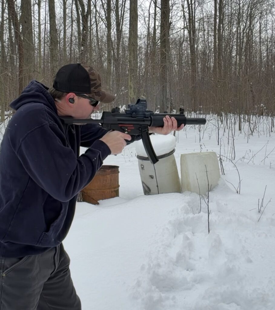 Testing subsonic 9mm rounds out of the Century Arms MP5 clone with TiON Suppressor.