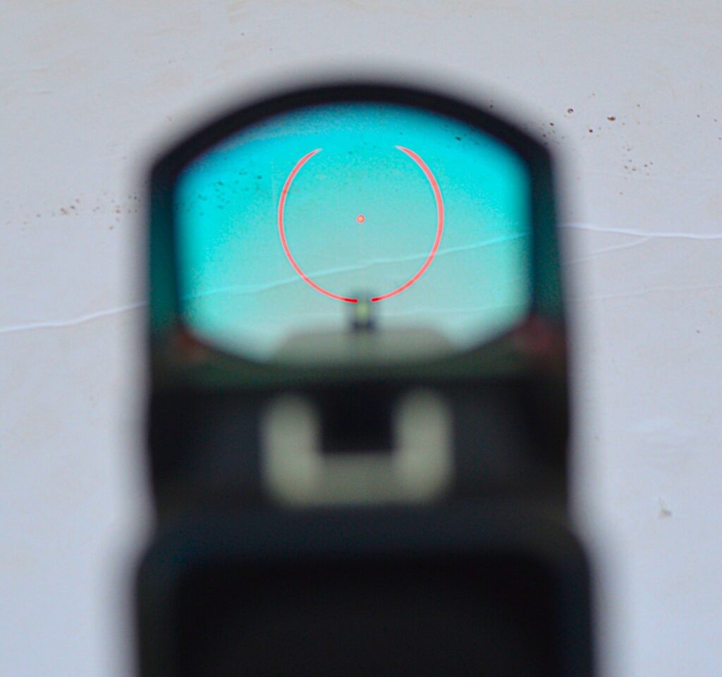 Optic illumination on gun