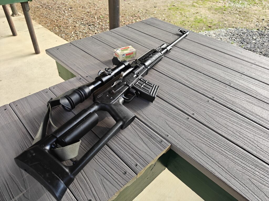Zastava M91 rifle on bench