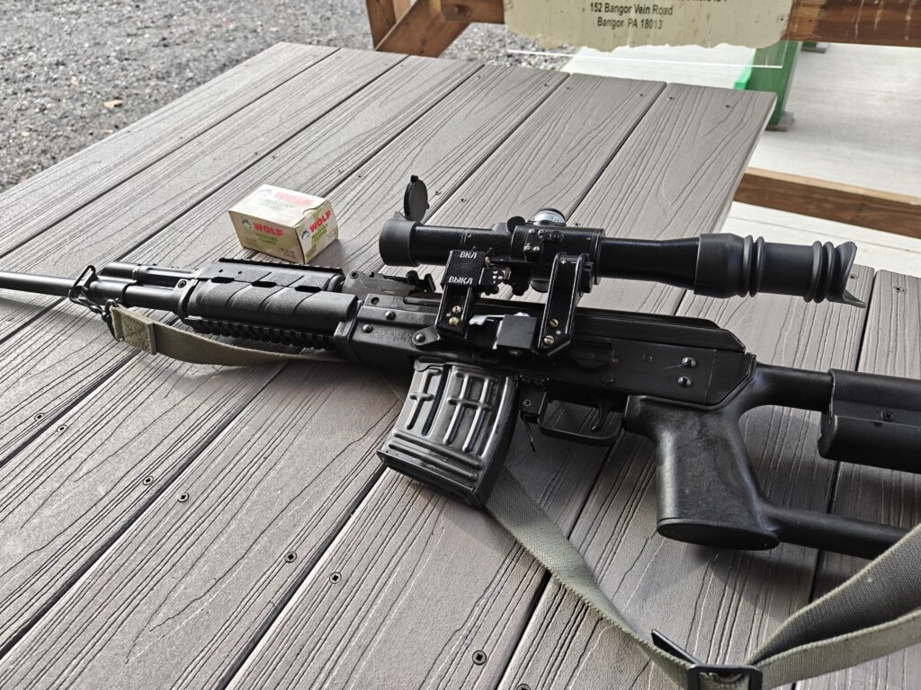 Rifle on bench