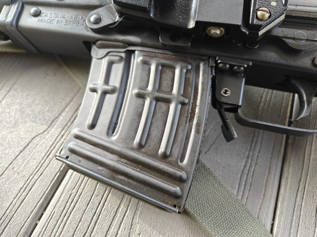 Gun magazine in a rifle