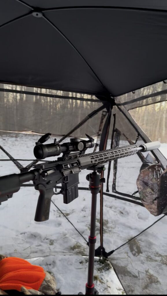 Rifle on stand