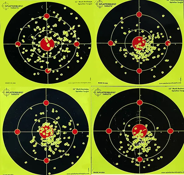target showing showgun pellet pattern