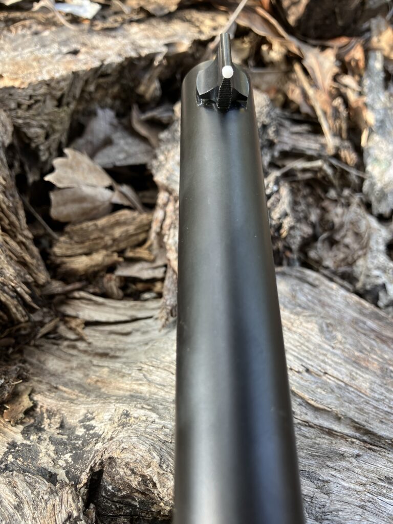 closeup of rifle barrel