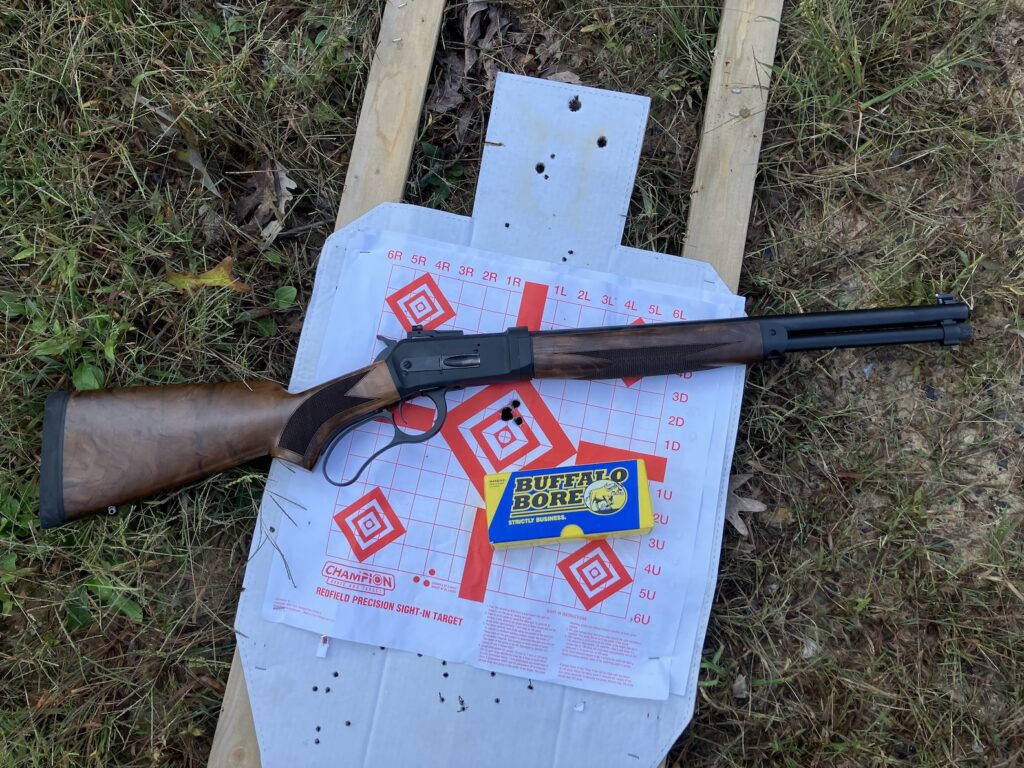 rifle on target showcasing accuracy holes
