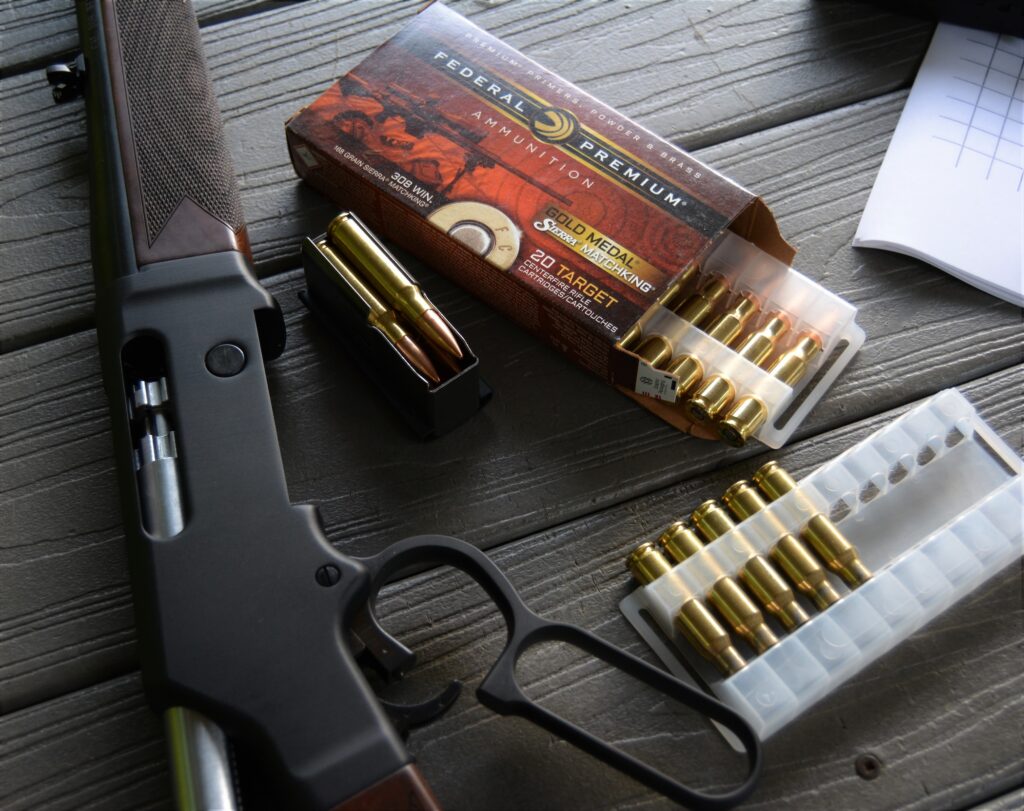 rifle with ammunition